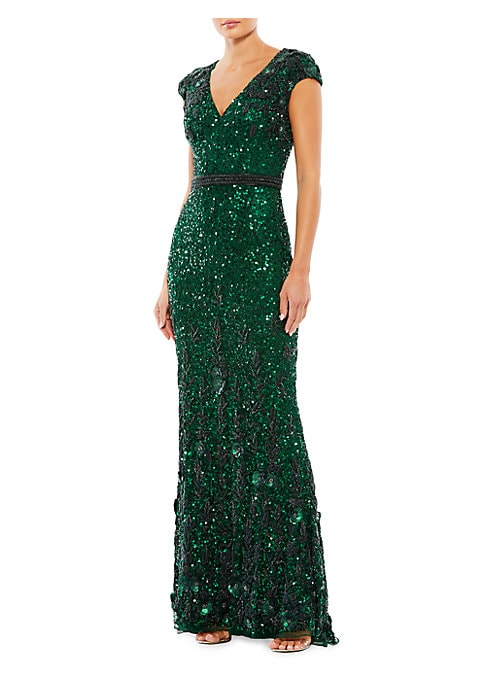 Sparkling V-Neck Dress