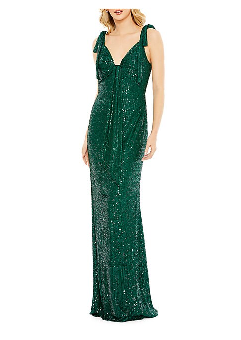 Glamorous Bow-Shoulder Gown