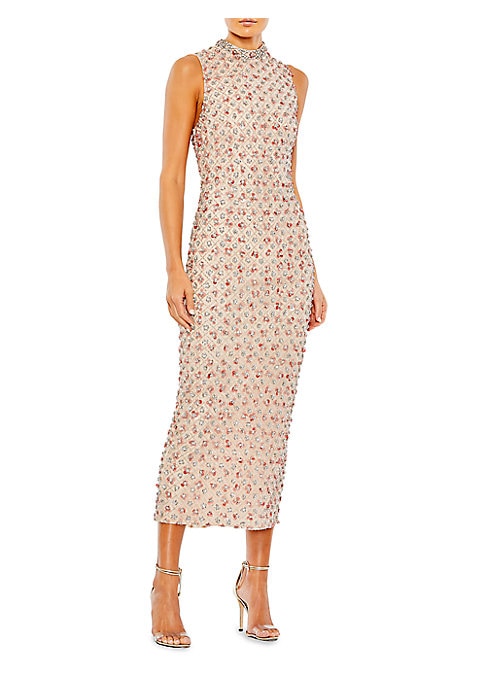 Glistening High-Neck Dress