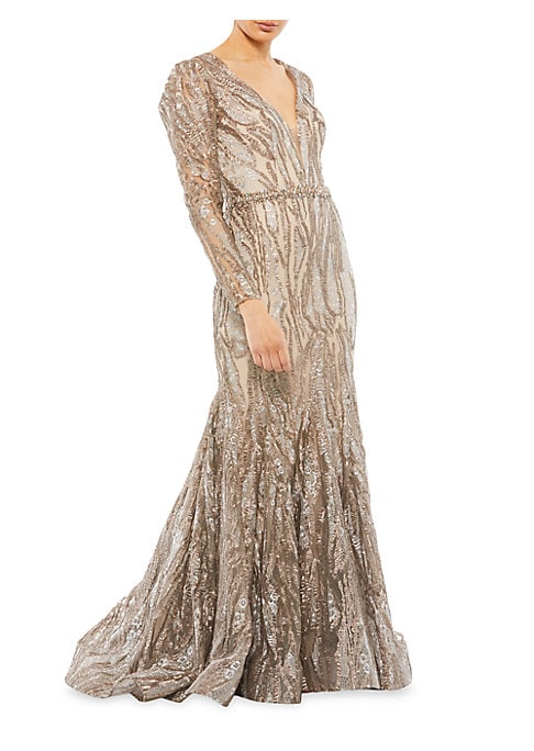 Glamorous Crystal-Embellished Gown