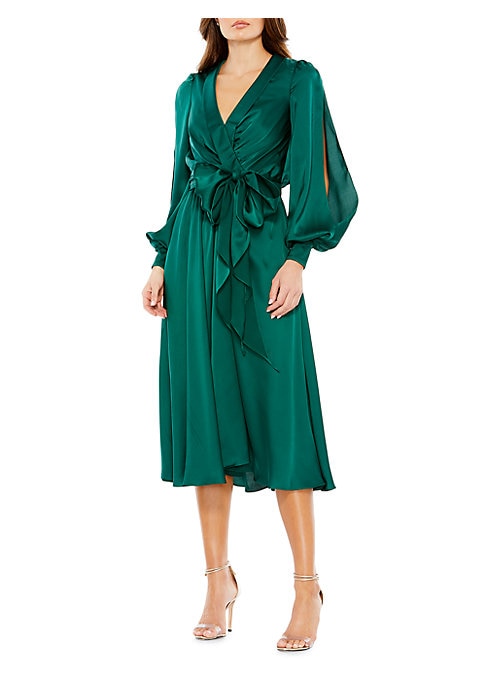 Elegant Satin Midi Dress