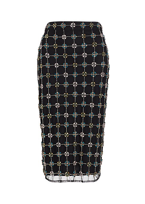 Glam Geometric Midi Skirt