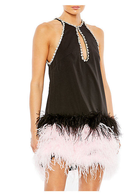 Feather Glam Dress