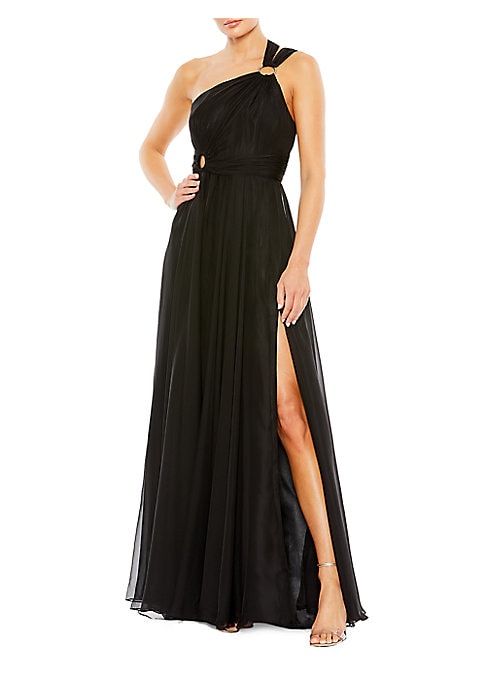 Chic One-Shoulder Evening Dress