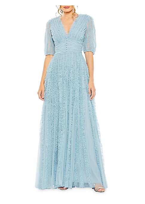 Ruffled Elegance Gown