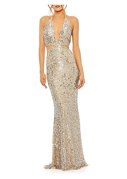 Glamorous Cut-Out Mermaid Gown