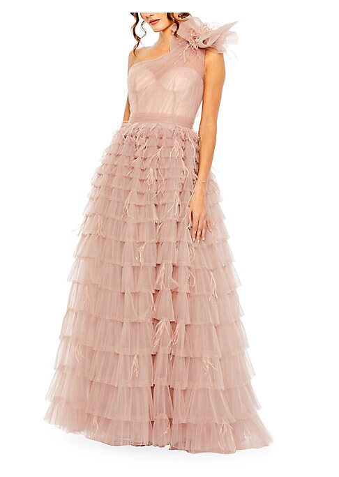 Feathered Tulle Elegance