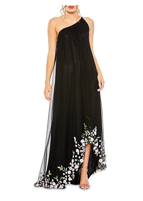 Floral Elegance High-Low Gown