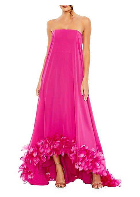 Feathered Elegance Gown