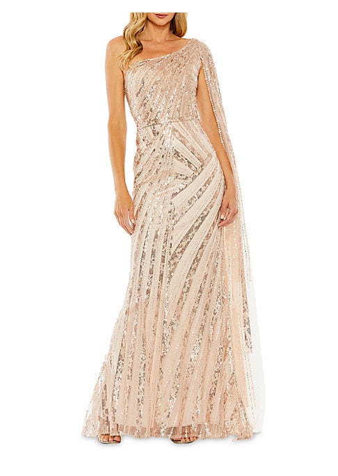 Dramatic Sequin Evening Gown
