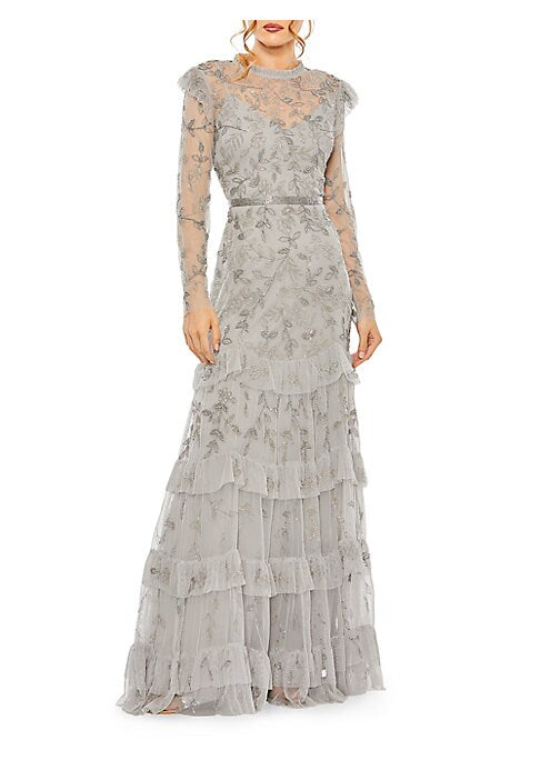 Elegant Tiered Floral Dress