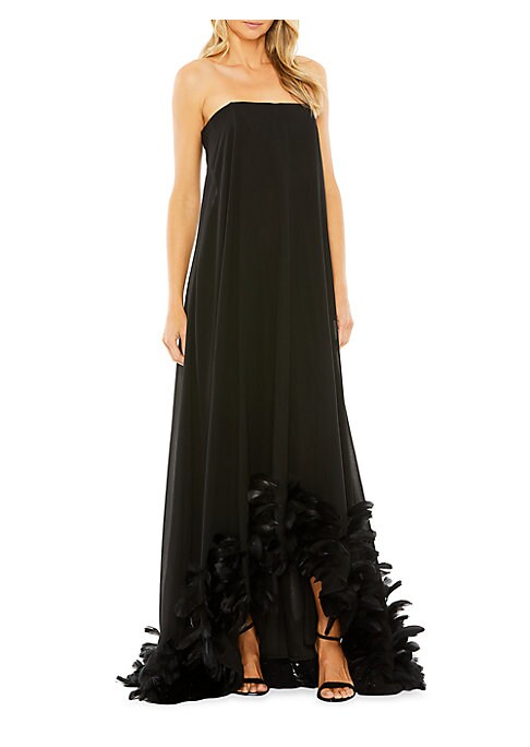 Feathered Elegance Gown