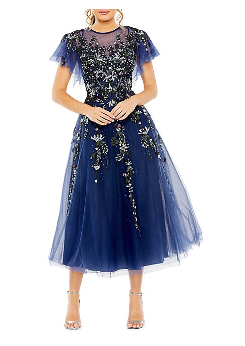 Floral Tulle A-Line Dress
