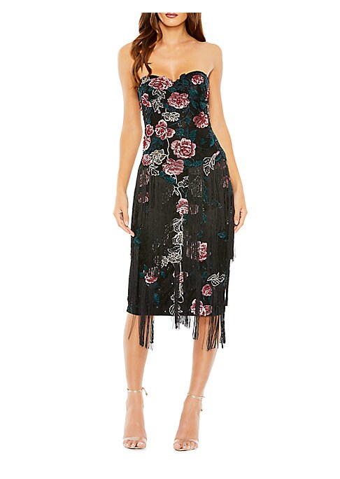 Fringe Floral Charm Dress