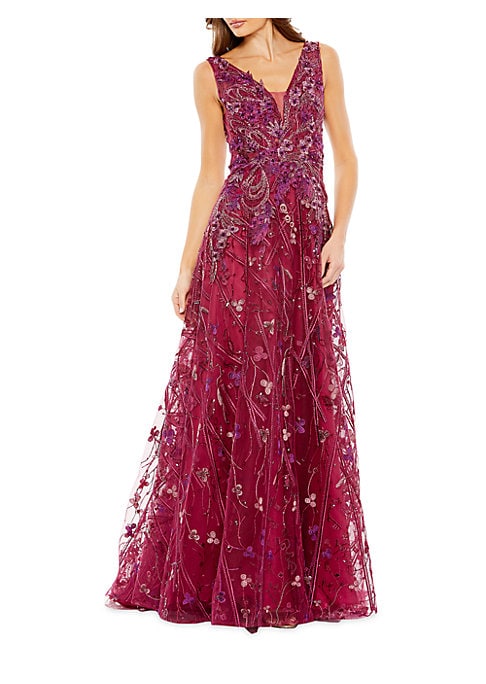 Floral Tulle A-Line Dress