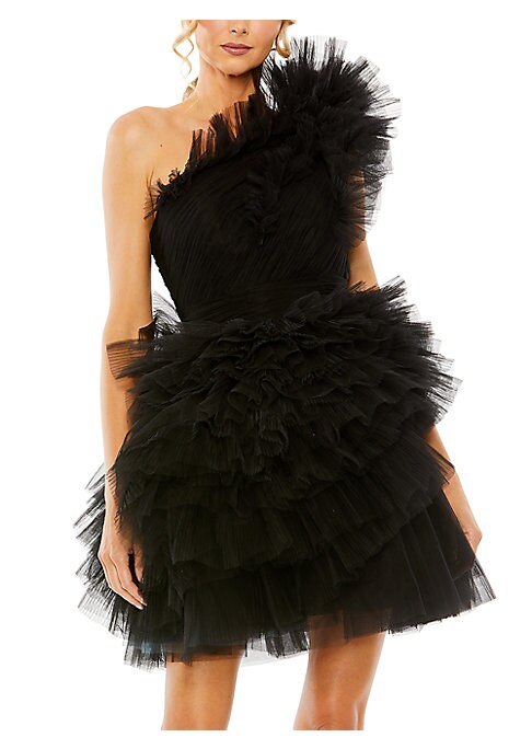 Flirty Tulle Ruffle Dress