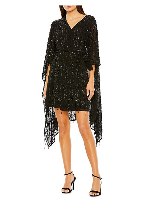 Sparkling Tulle Cape Dress