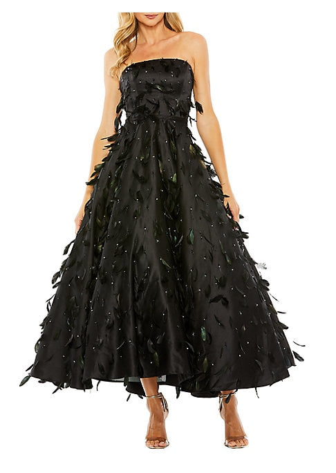 Feathered A-line Elegance