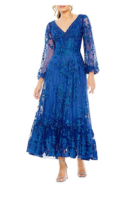 Floral Elegance Midi Gown