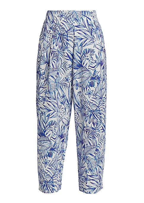 Tropical Bird Poplin Top