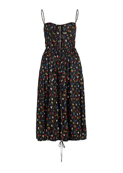 Floral Sweetheart Midi Dress