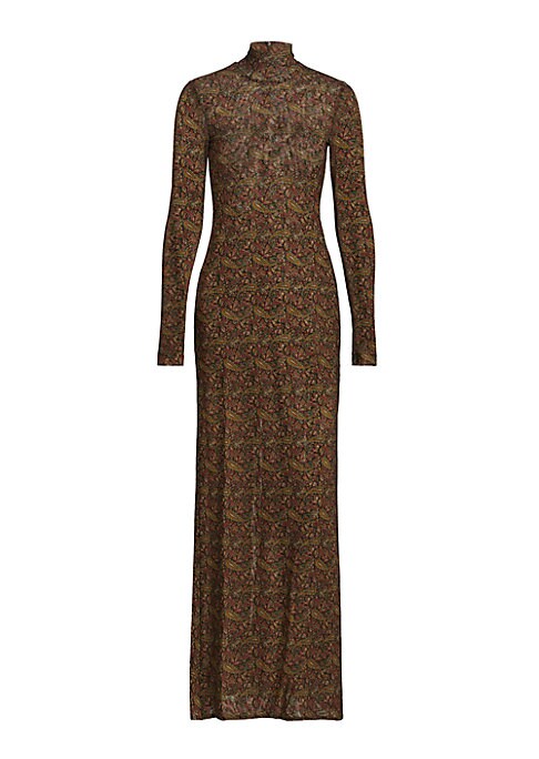 Paisley Turtleneck Elegance