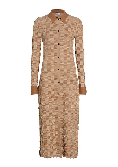 Chic Knit Check Dress