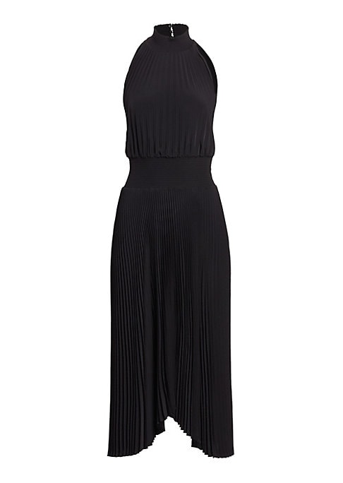 Pleated Elegance Midi Dress