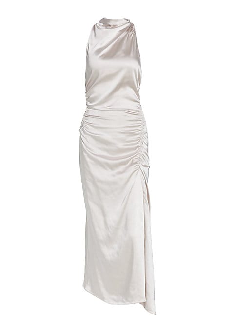Elegant Slit Satin Dress