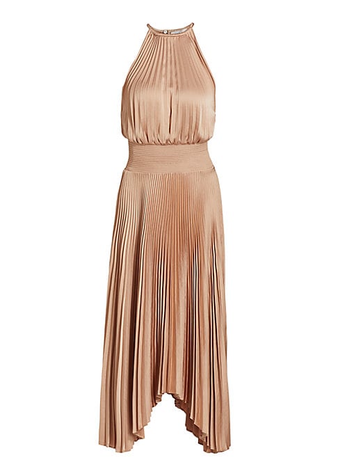 Pleated Charm Midi Dress