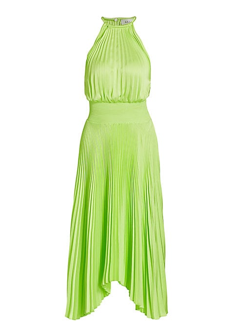 Pleated Elegance Midi Dress