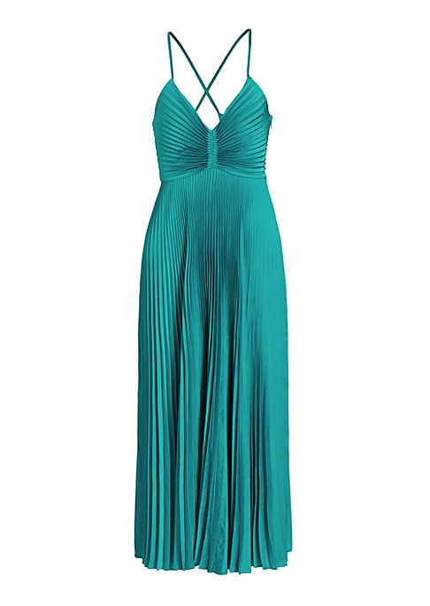 Chic Pleat Cut-Out Dress