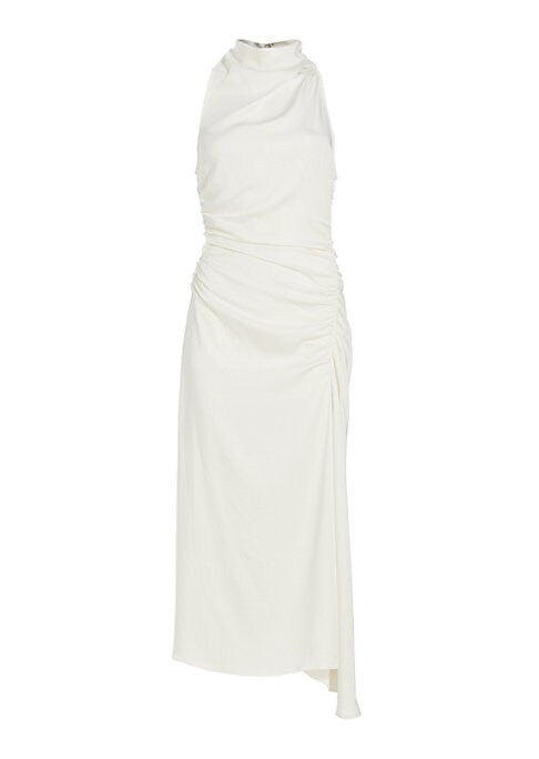 Elegant Ruched Satin Gown