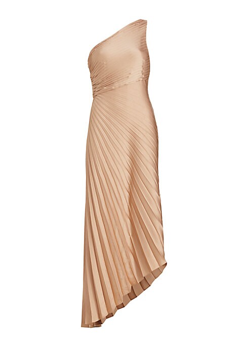 Asymmetric Pleat Dress