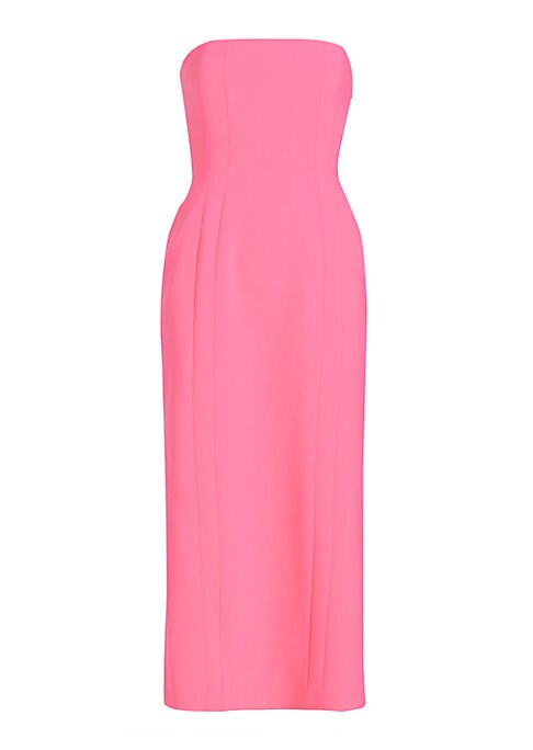 Vibrant Strapless Midi Dress