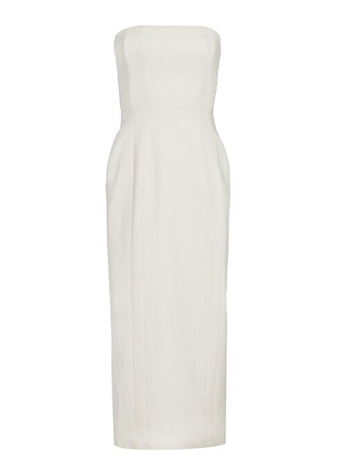 Vibrant Strapless Midi Dress