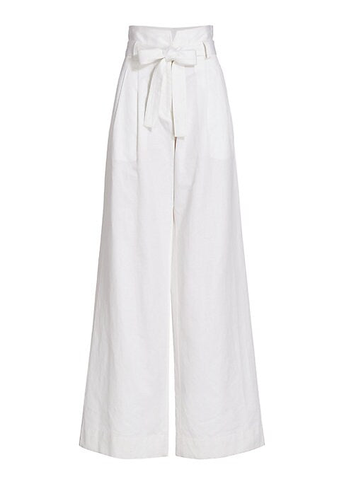 Belted Wide-Leg Trousers