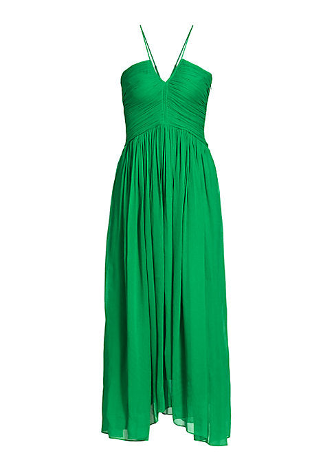 Silk Breeze Halter Dress