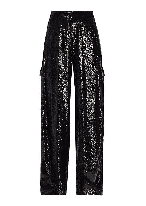 Glamorous Sequin Cargo Trousers