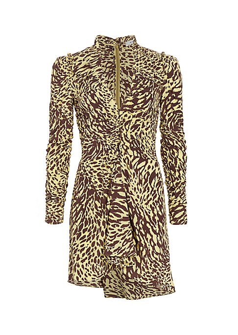 Wild Print Silk Minidress