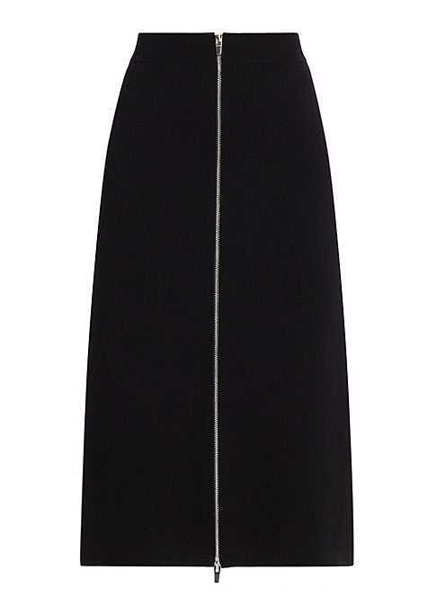 Chic Zip Knit Maxi Skirt