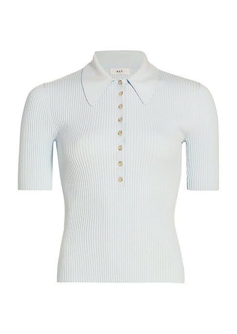 Ribbed Polo Chic Tee