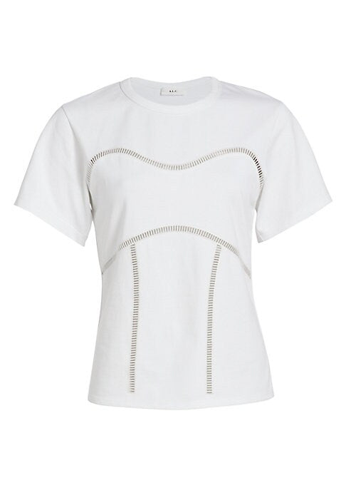 Open-Stitch Cotton Tee