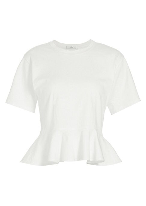 Elegant Ruffled Cotton Tee