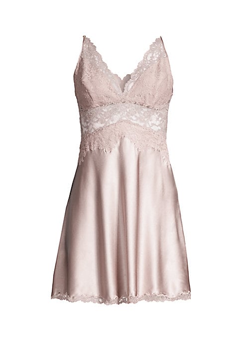 Lustrous Lace Silk Chemise