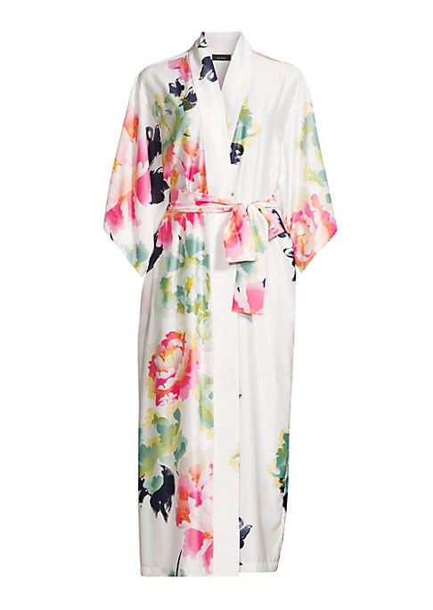 Floral Satin Luxe Robe