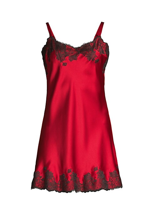 Lace-Embellished Silk Nightie