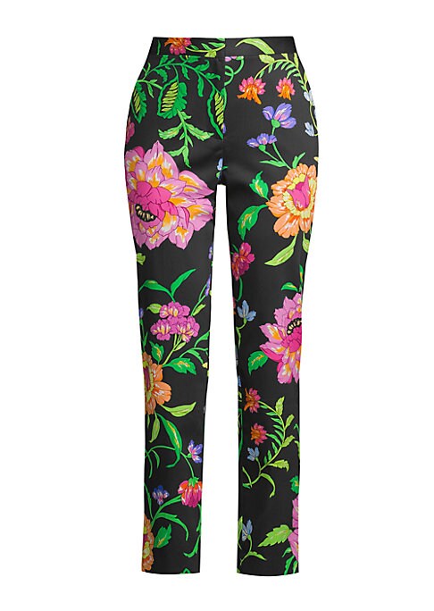Floral Chic Cropped Trousers