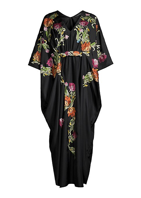 Floral Satin Butterfly Dress