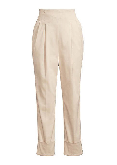Chic Pleated Cropped Trousers